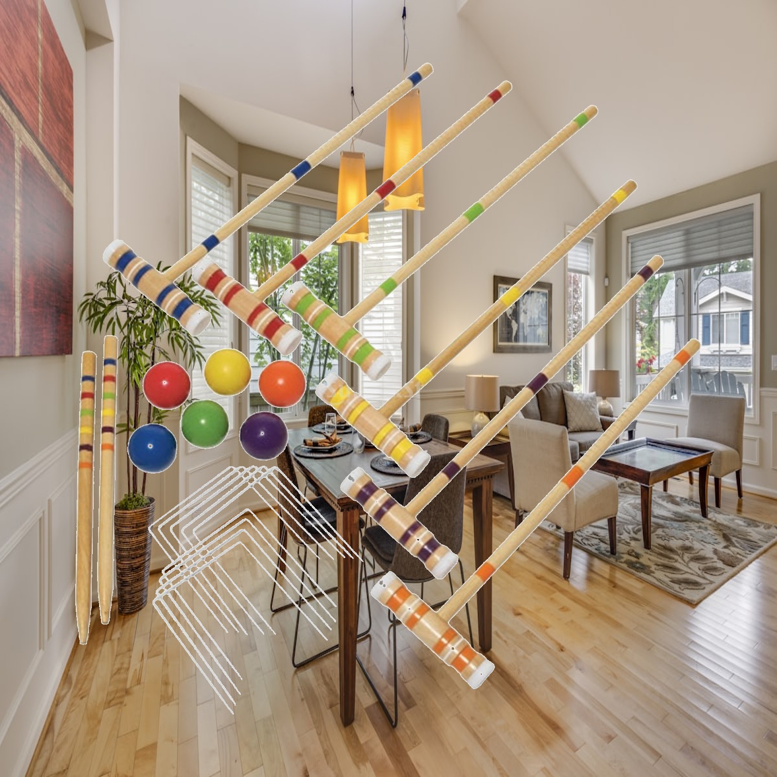 Croquet Set Lawn - Açık Hava Kroke Seti Çim Kroke