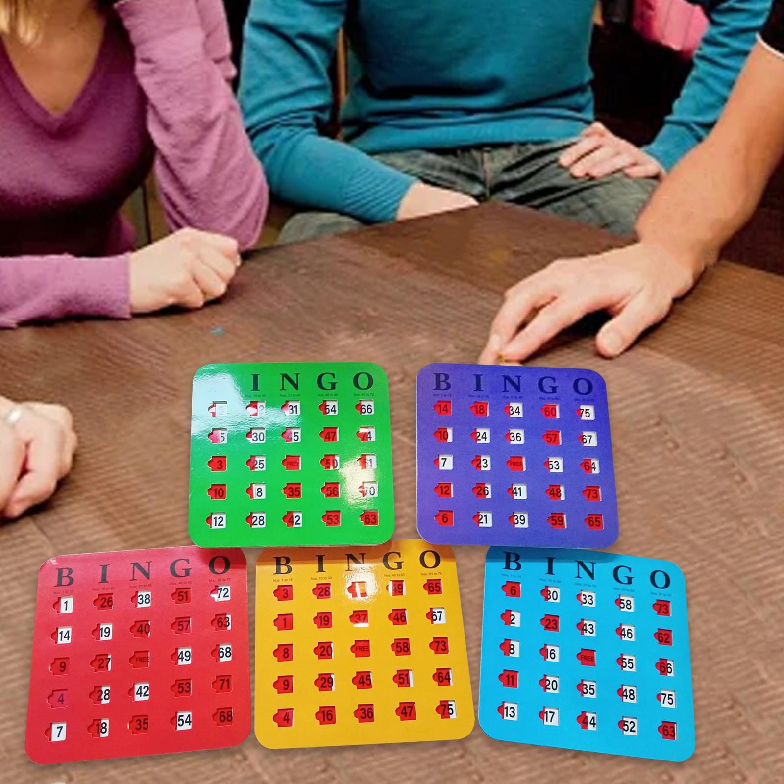 Party Games For Large Groups - 5 Adet Büyük Baskılı Bingo Kartonu