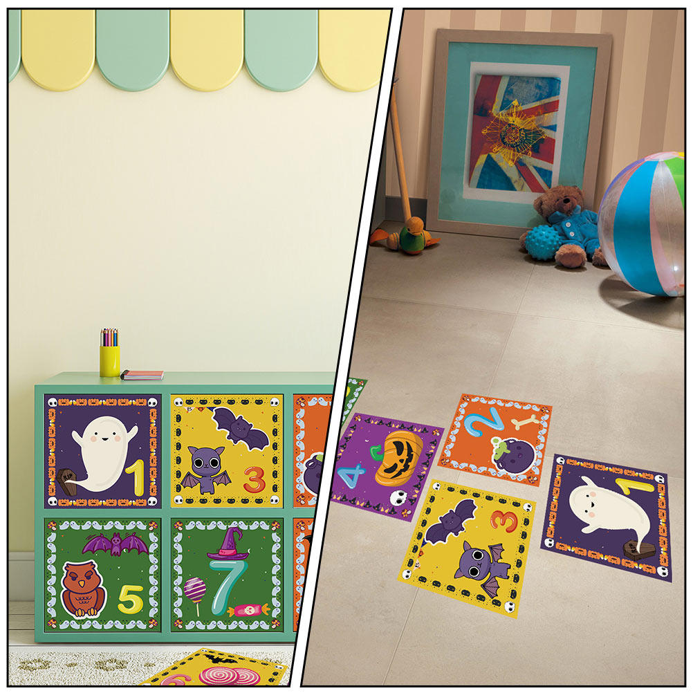 Party Games Simple - Hopscotch Zemin Çıkartmaları PVC Dayanıklı Ev