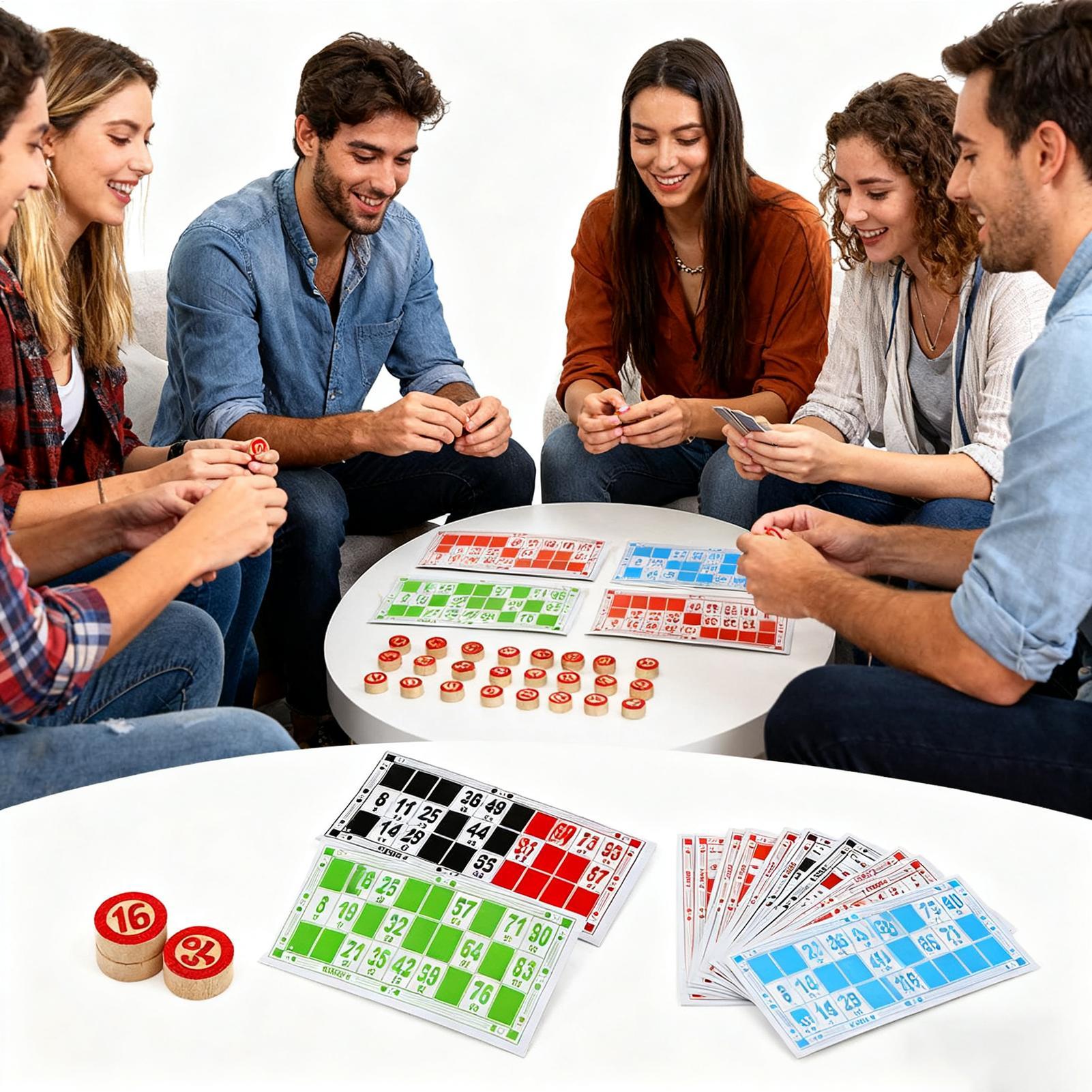 Party Games For Large Groups - Bingo Kart Oyunu Vintage Ahşap İnteraktif